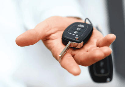 key fob in hand