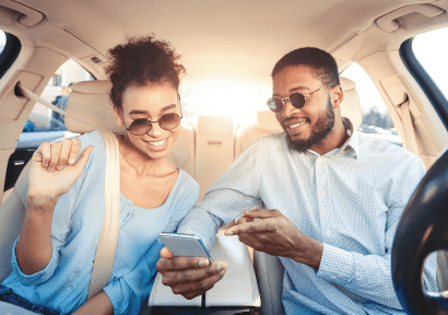 couple in car