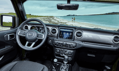 Jeep Wrangler interior view