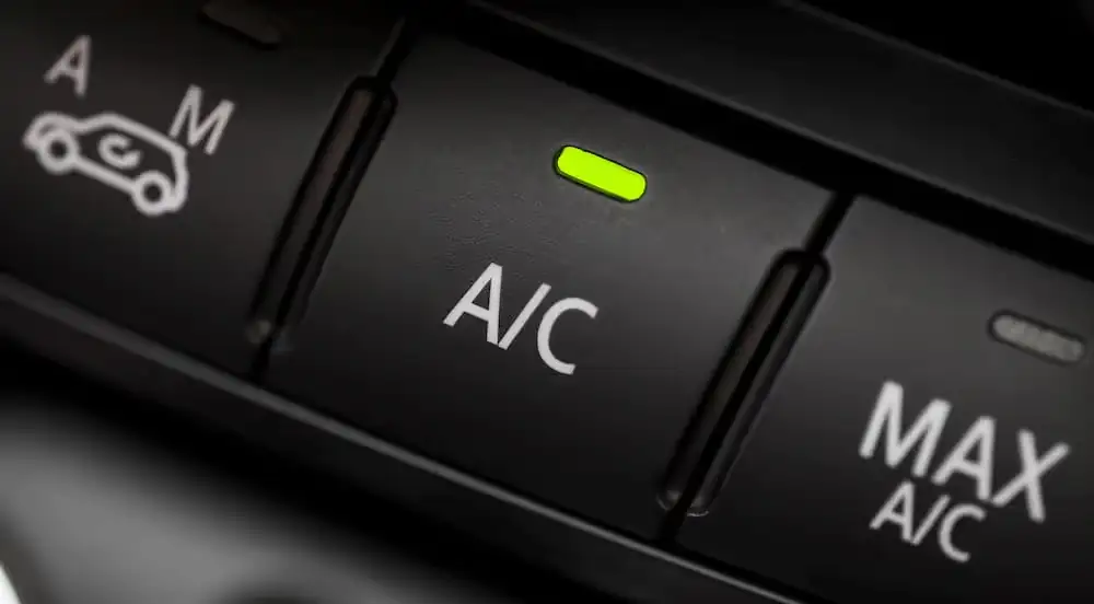 car ac button close up