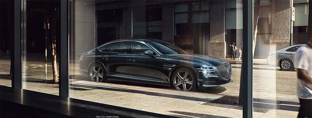 2021 Genesis G80 Side Profile Through Window