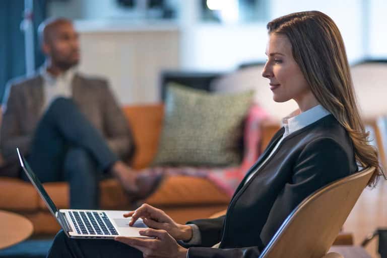 Woman On Computer
