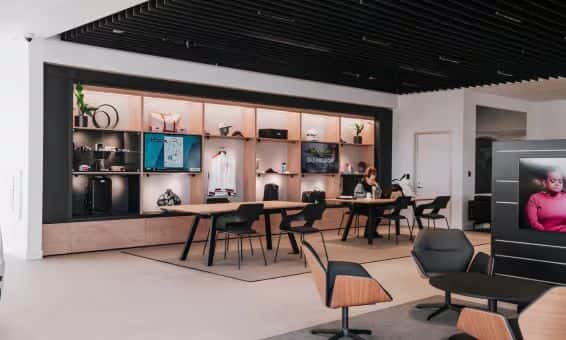 inside dealership
