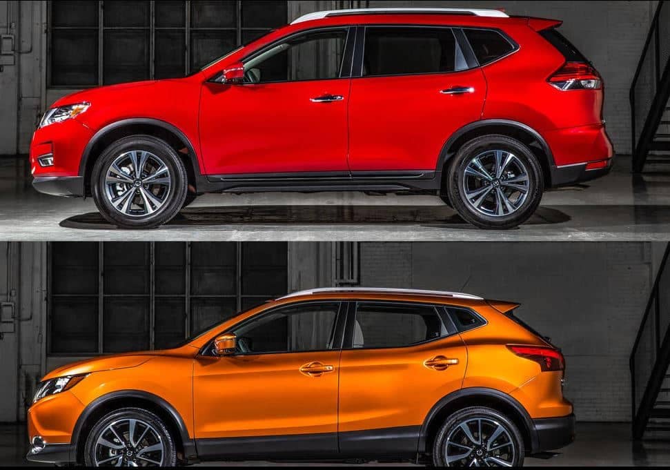 Nissan rogue and rouge sport stacked