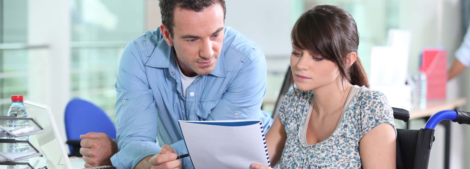 Finance team helping a customer