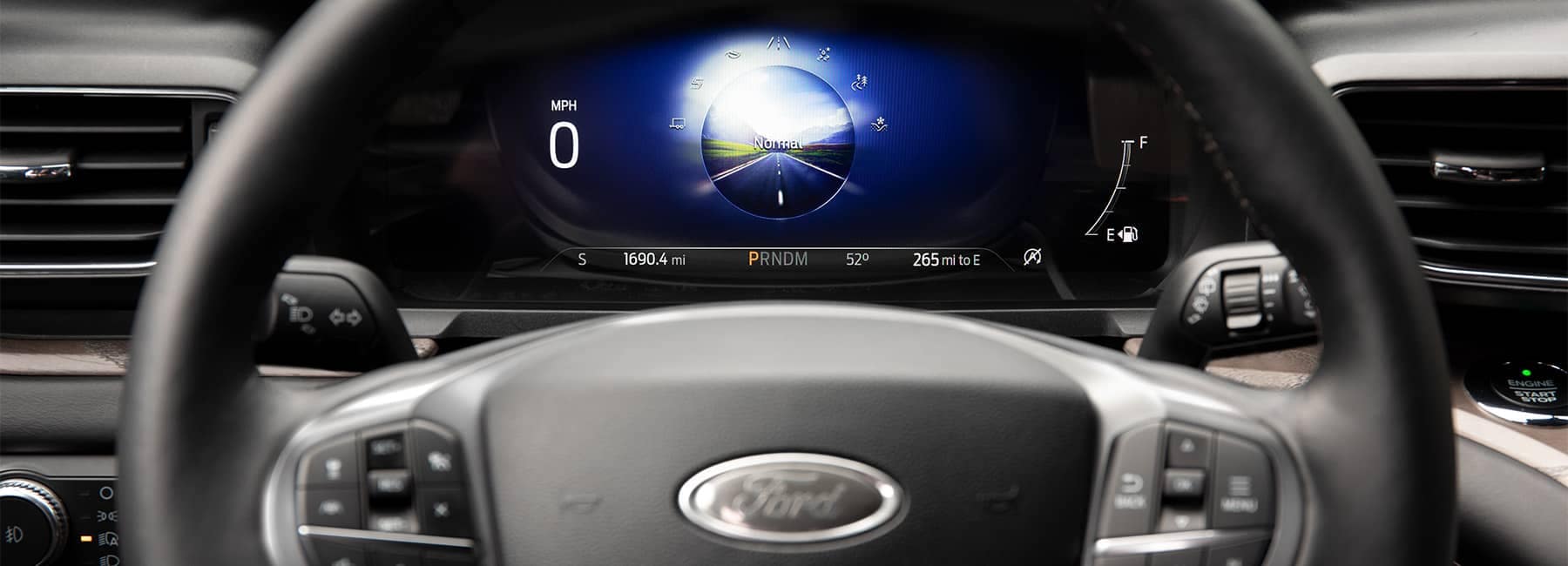 Steering wheel on a 2022 Ford Explorer