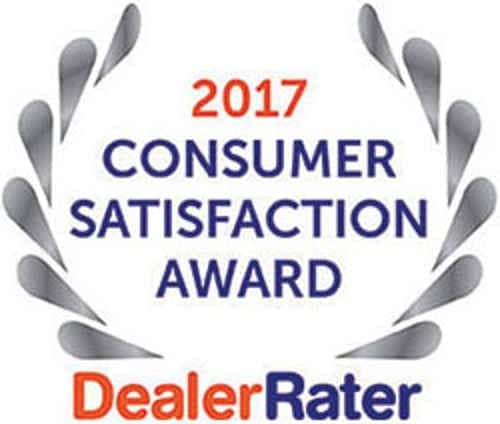 2017 Consumer Satisfaction Award - DealerRater