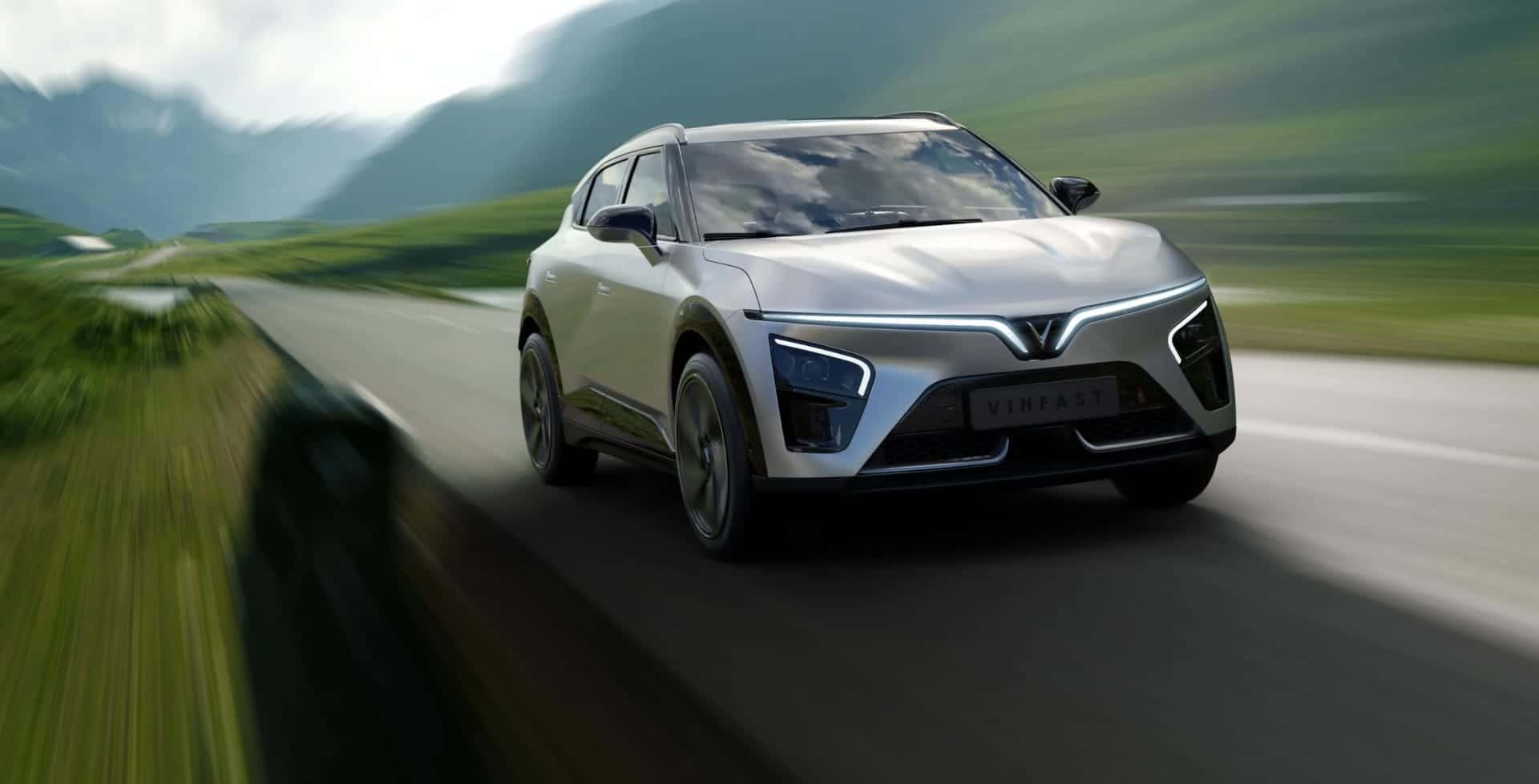 VinFast crossover driving on a road