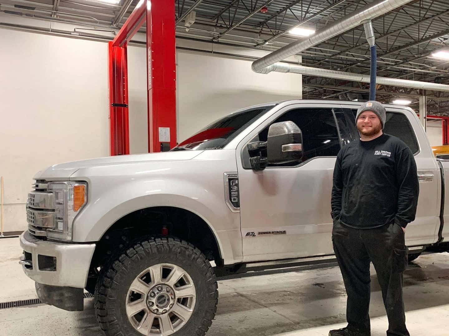 Technician with Ford truck