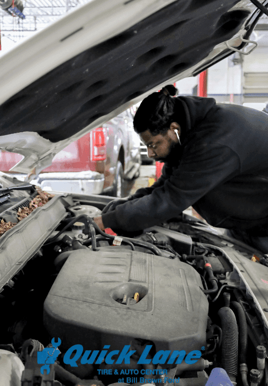 Bill Brown Technician working on car