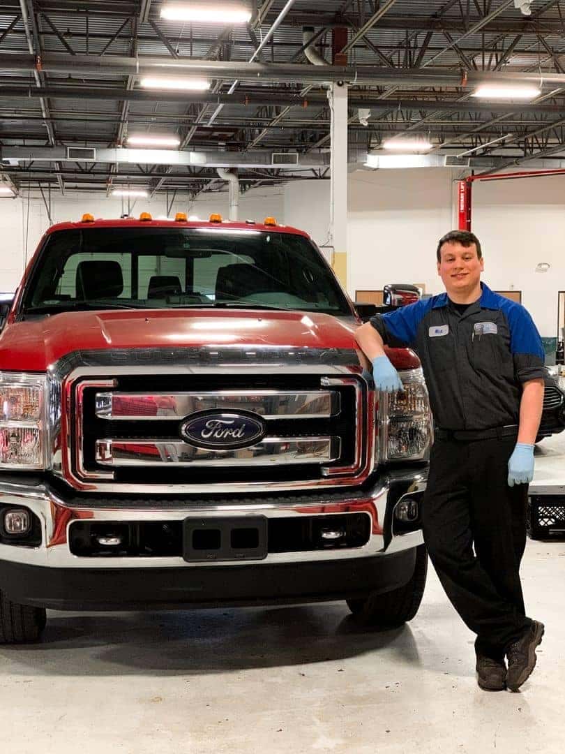 Technician with Ford truck