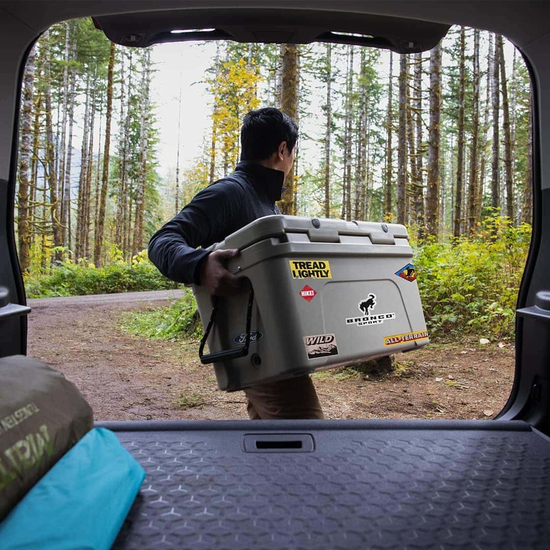 2021 Bronco Sport Camping with Cooler