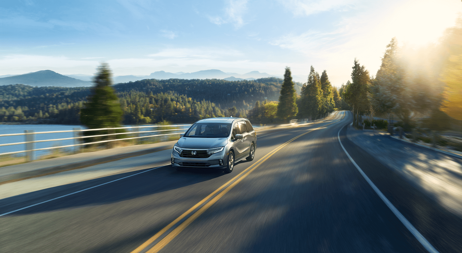 2021 Honda Odyssey Elite Driving Down Road