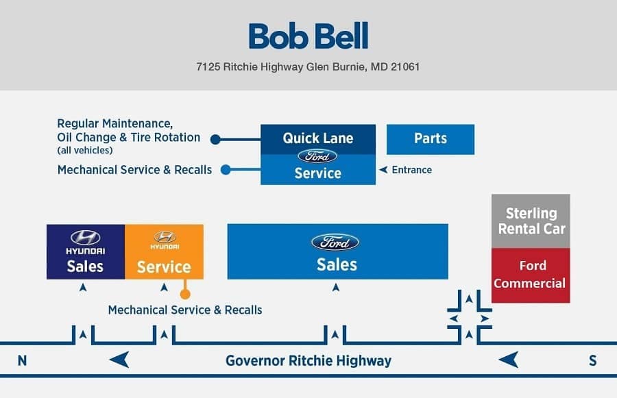 Bob Bell Ford - building map