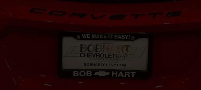 Bob Hart Chevrolet Corvette License Plate