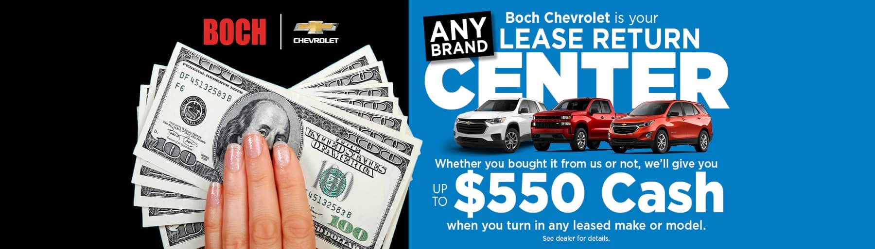 Boch Chevrolet Norwood - Lease Return Center Banner