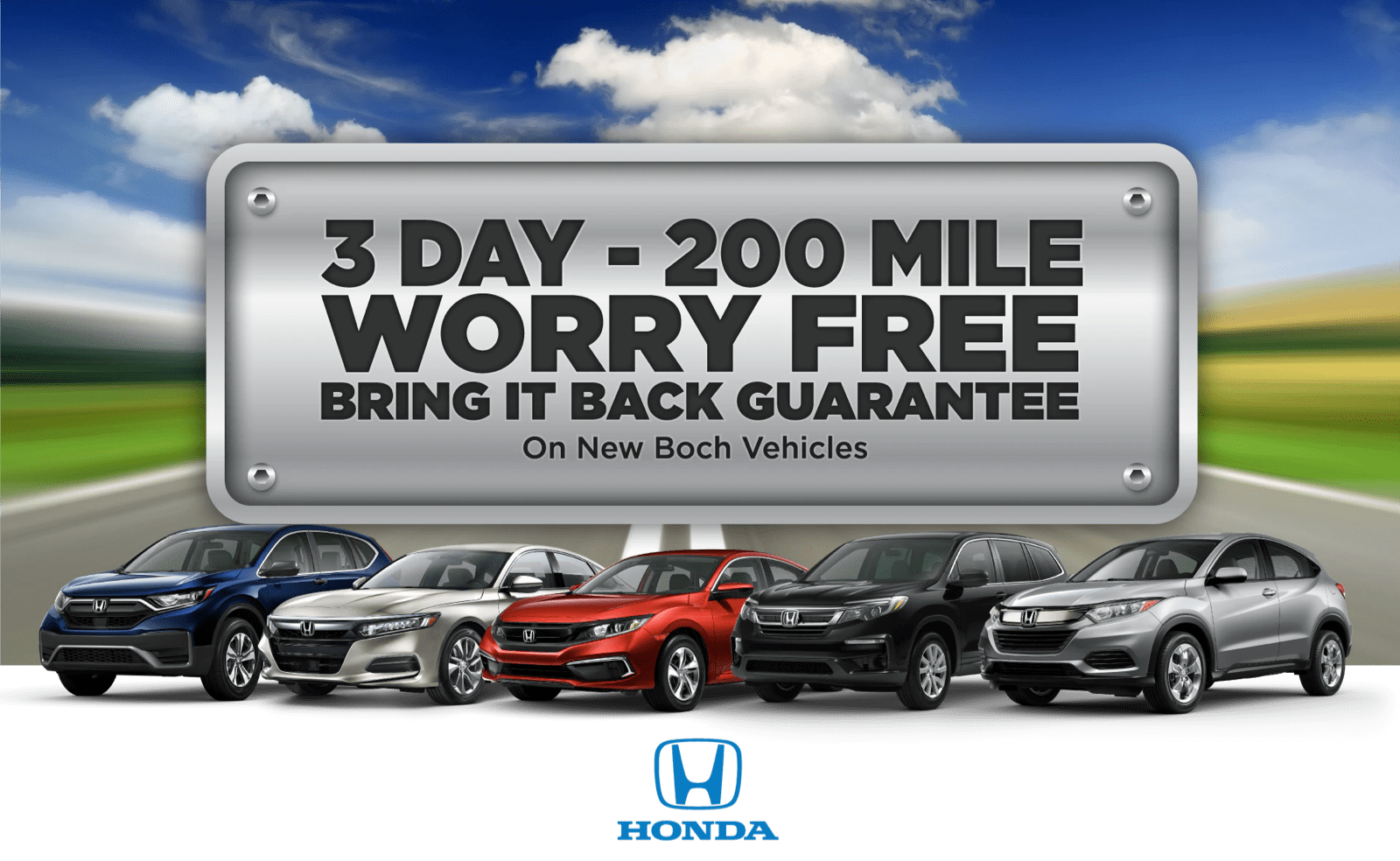3 day 200 Mile worry free bring it back guarantee