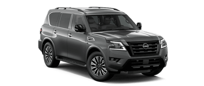 Angled view of a Gray 2023 Nissan Armada