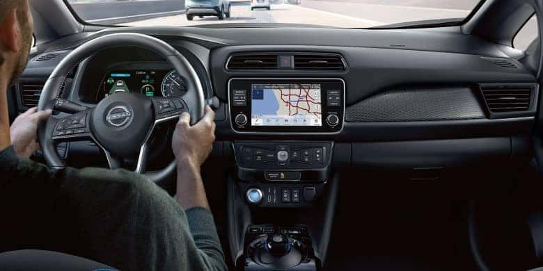 Interior dashboard of the 2023 Nissan LEAF