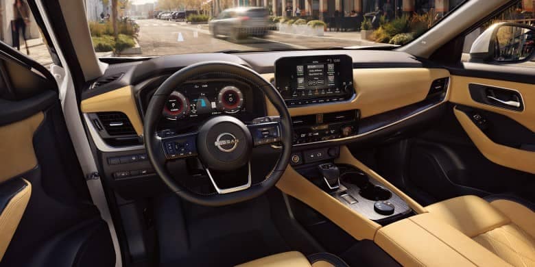 Interior dashboard of the 2023 Nissan Rogue