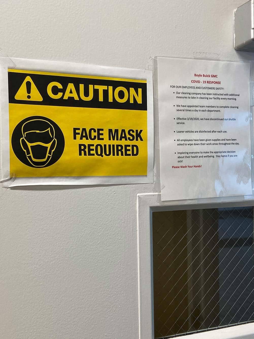 Mask Required sign