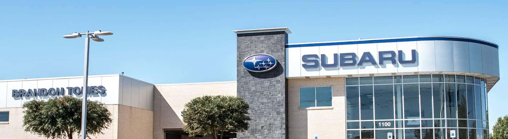 Brandon Tomes Subaru view from outside of the dealership