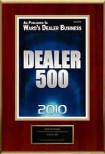 Dealer 500 award