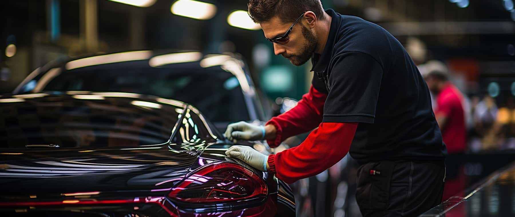 rep working on a vehicle
