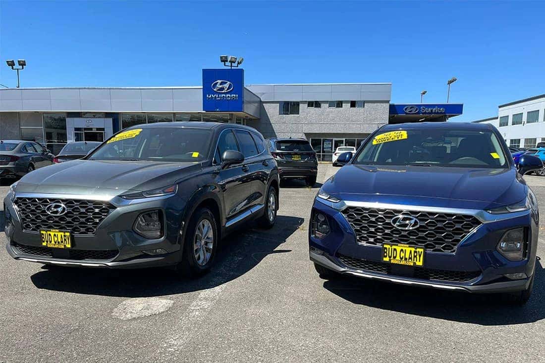 two Hyundai Sedans