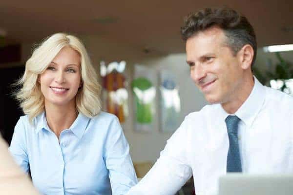 2 people sitting at a table