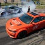 Cape Coral CDJR Dodge Grude Match Orange and Silver Cars