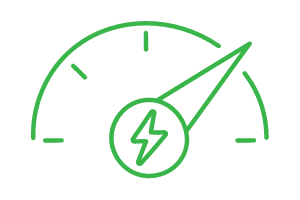 green icon speedometer