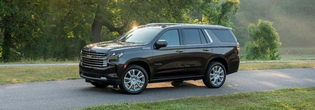 2021 Chevrolet Tahoe going down a path