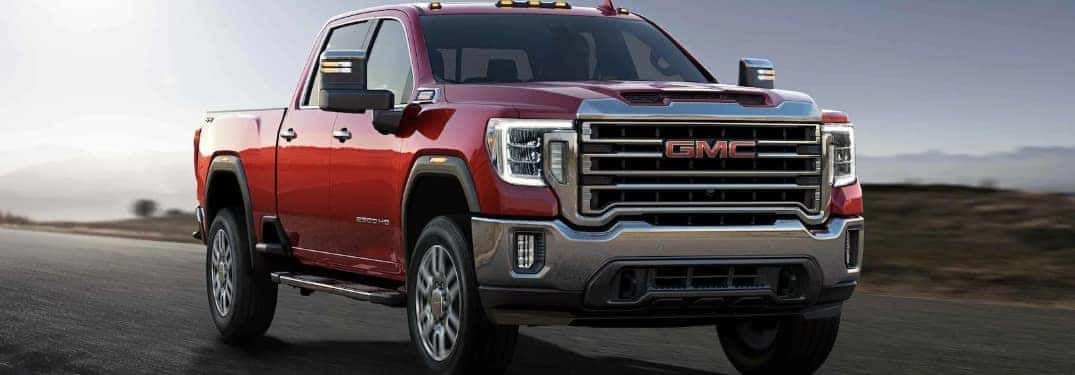 2021 GMC Sierra HD going down the road