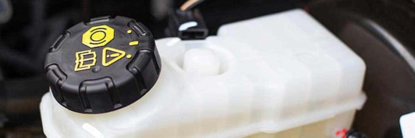 close up view of brake fluid
