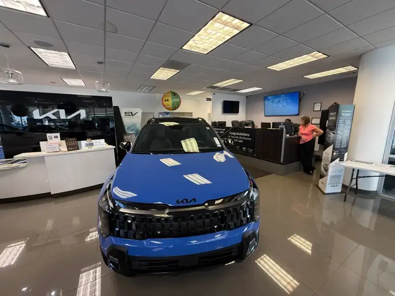 Blue Kia interior Kia Car Town Florence