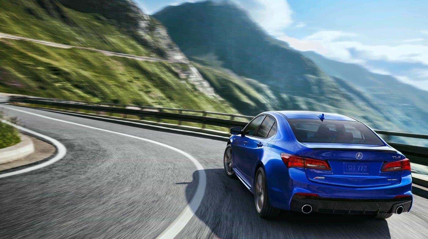 2019 Acura TLX Blue Driving