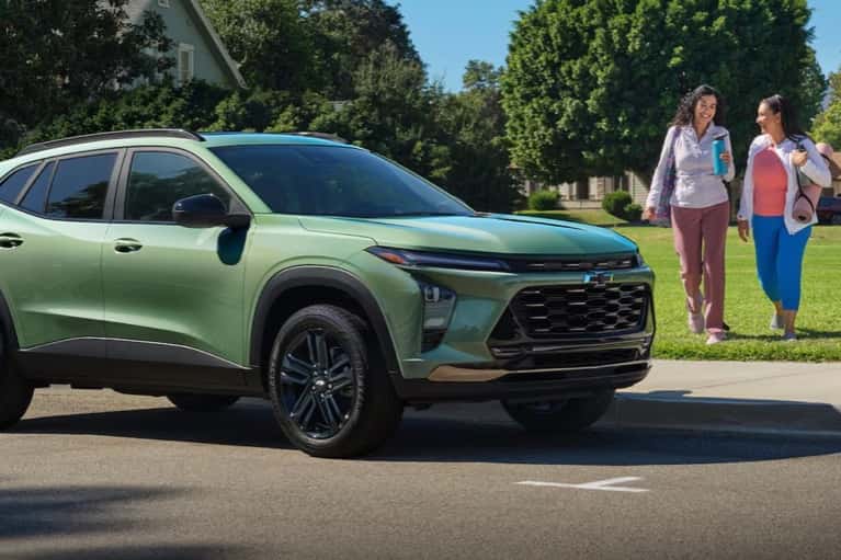 2026 Chevy Trax parked ladies walking