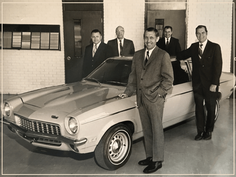 HIstory of dealer--standing by car