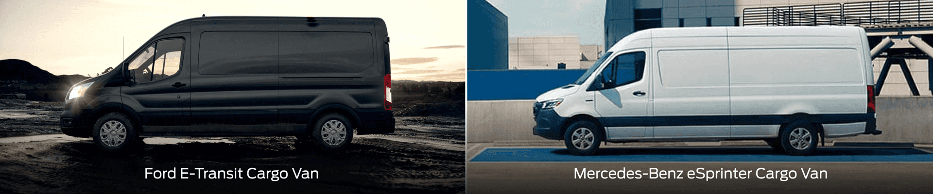 E-Transit Cargo Van vs. Mercedes-Benz eSprinter Cargo Van
