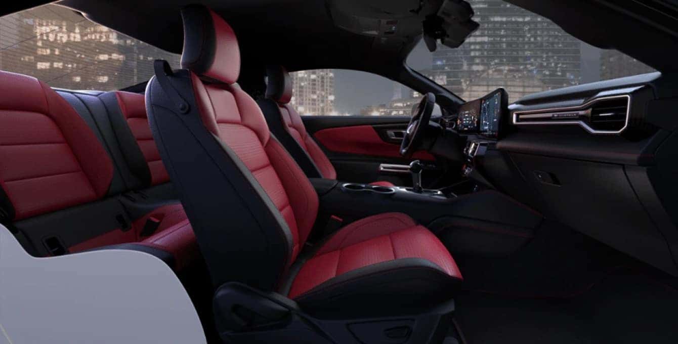 Carmine Red Ford Mustang Interior