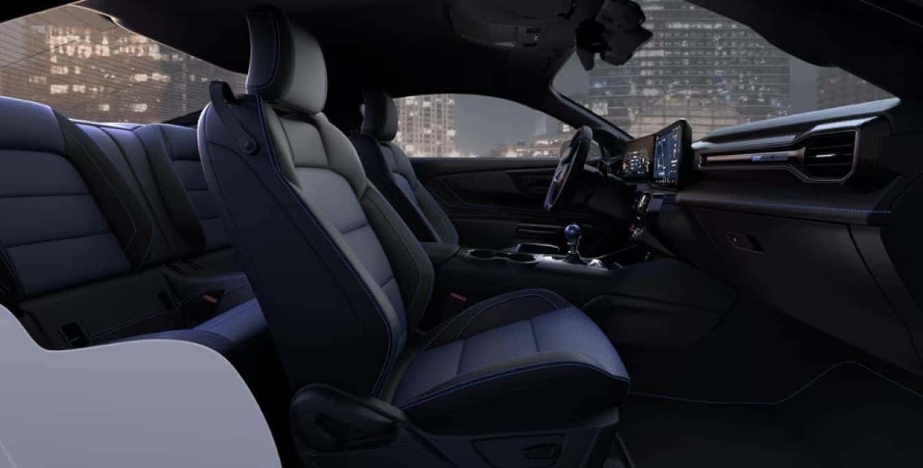 Black with Blue Accents Ford Mustang Interior