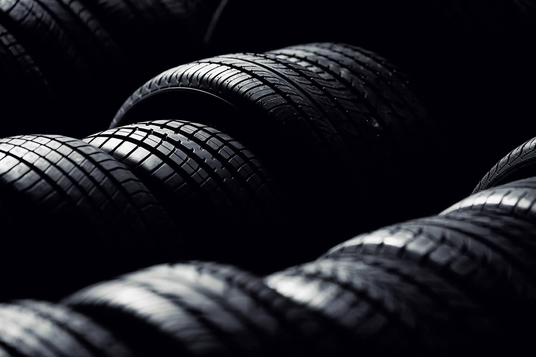 row of car tires