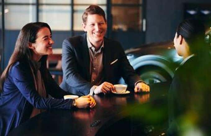 Couple making a deal