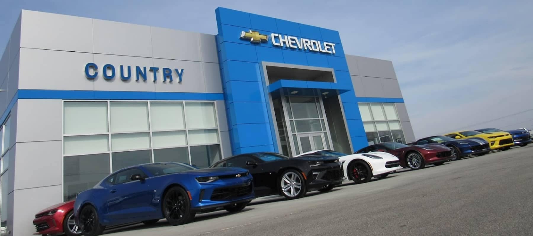 view of Country Chevrolet from outside the dealership