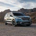 2022 Carnival front 3/4 view Cowboy Kia