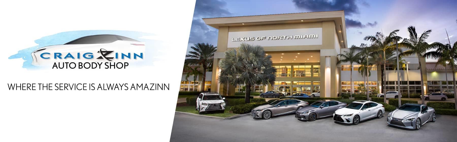 Craig Zinn Auto Shop and Lexus of North Miami logos