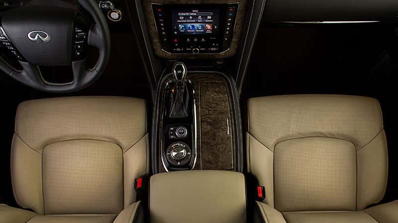 Top view of front seats
