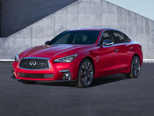 2021 Q50 Parked In Front Of Wall