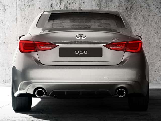 2021 Q50 Rear View of Vehicle